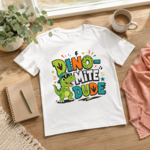 Dino-mite Dude Kids Graphic T-Shirt