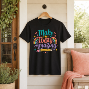 Colorful "Make Today Amazing" Motivational Shirt