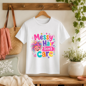Messy Hair Don't Care - Kids Graphic Tee