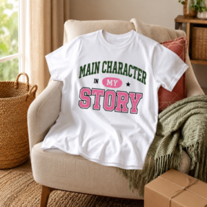 Main Character in My Story Tee Varsity Graphic