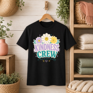 Kindness Crew Tee Smiley Daisy Graphic
