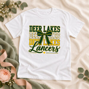Deer Lakes Lancers Varsity Bow Adult Tee