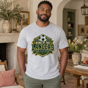 Home of the Lancers Soccer Badge Tee
