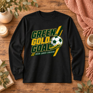 Green Gold Goal Deer Lakes Soccer Long Sleeve Tee