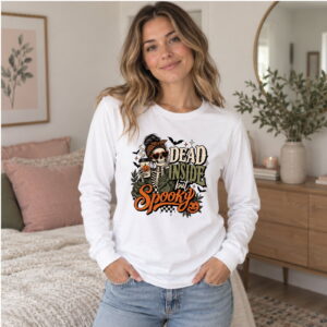 Dead Inside but Spooky Adult Long Sleeve Tee