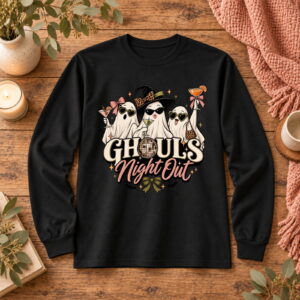 Ghouls Night Out Adult Long Sleeve Tee