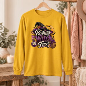 Resting Witch Face Adult Long Sleeve Tee