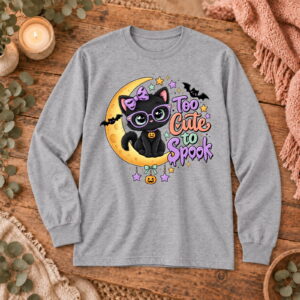 Too Cute to Spook Youth Long Sleeve Tee