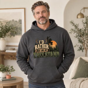 I’d Rather Be in a Treestand Adult Hoodie
