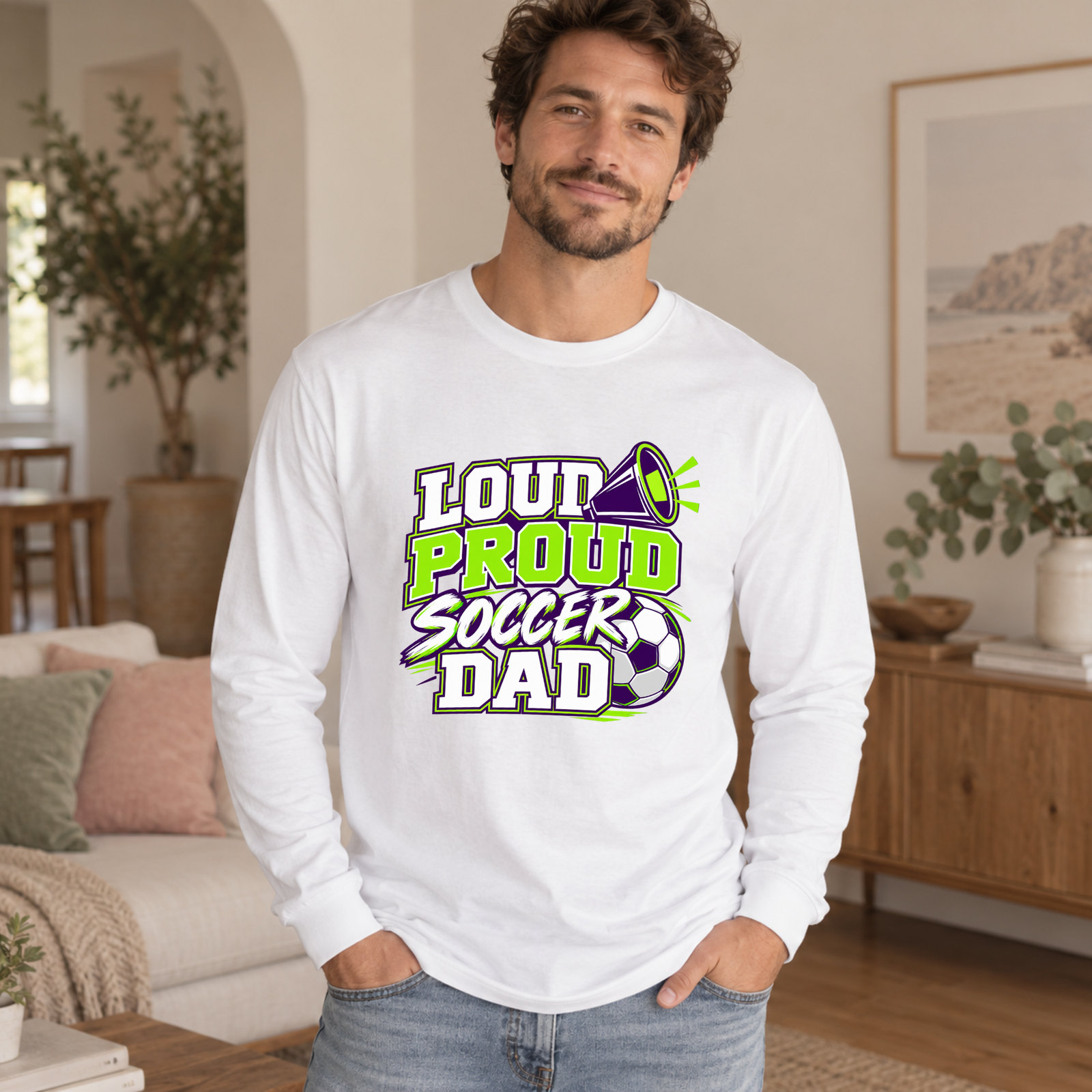 Loud Proud Soccer Dad Long Sleeve